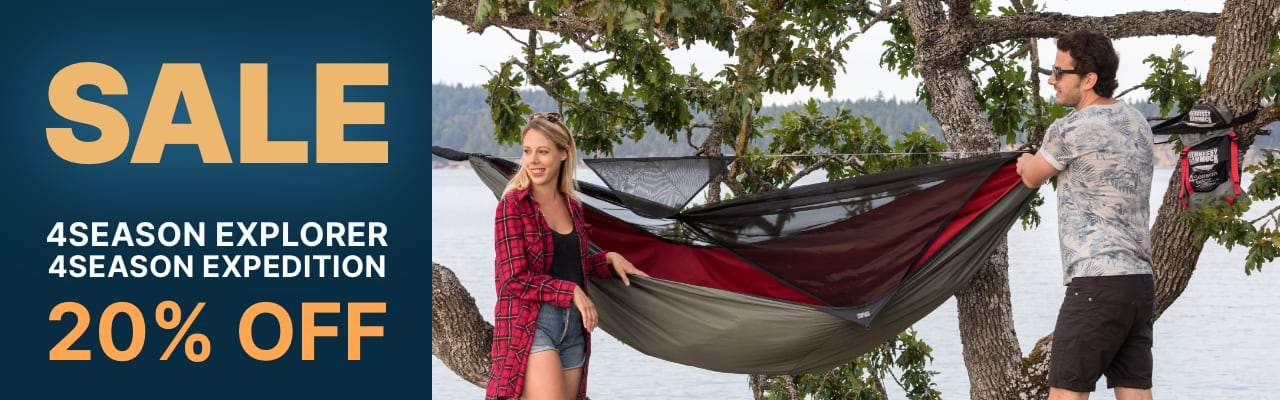 Hennessy Hammock current sale banner ad. Click here for more information.
